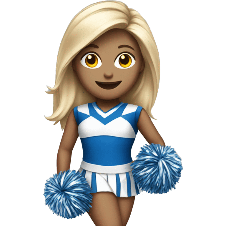 Cheerleader with blue sparky uniform  emoji