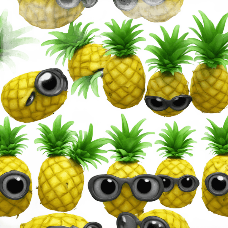 3D one pineapple  👱‍♀️🍍 with big shiny eyes.  pineapple cute  ☺️ emoji