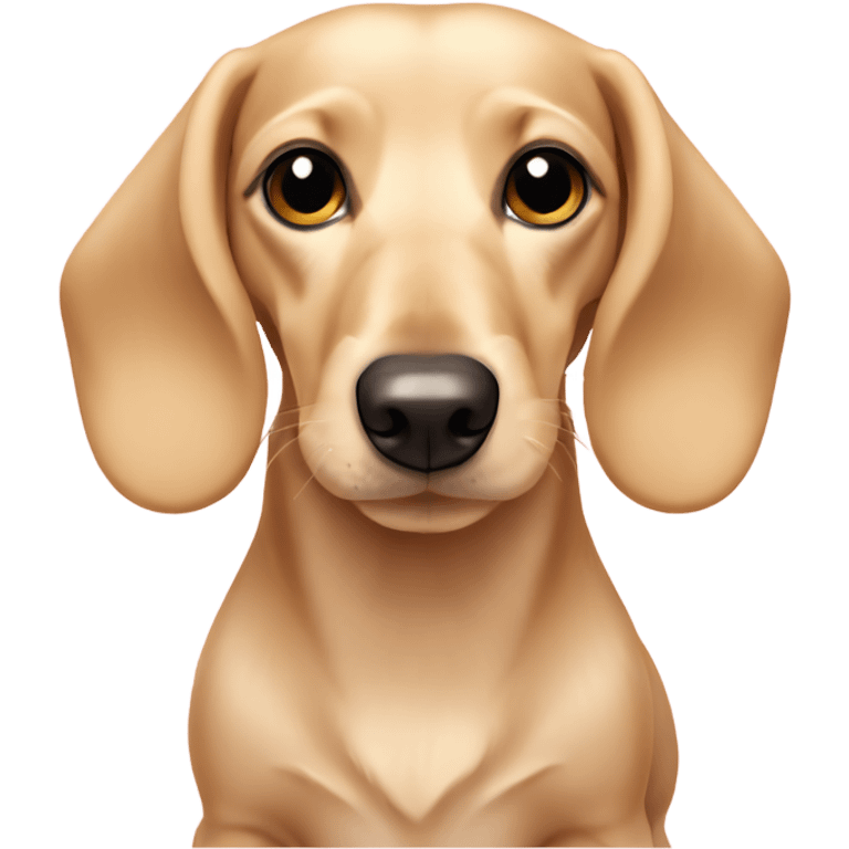 Blonde English cream dachshund  emoji