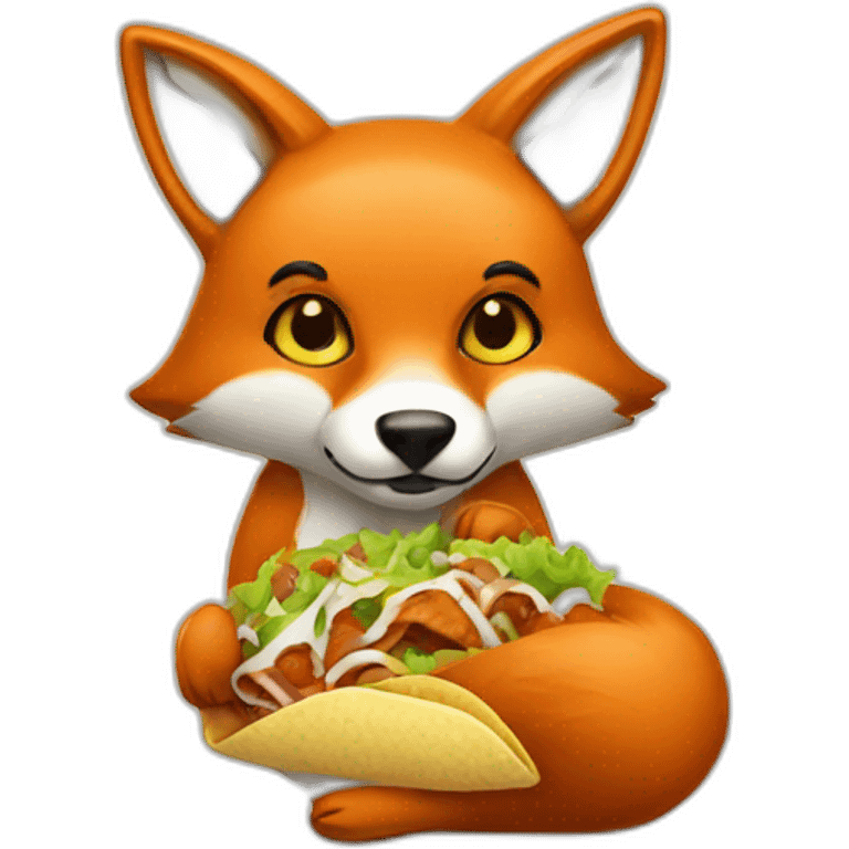 A fox eating tacos  emoji