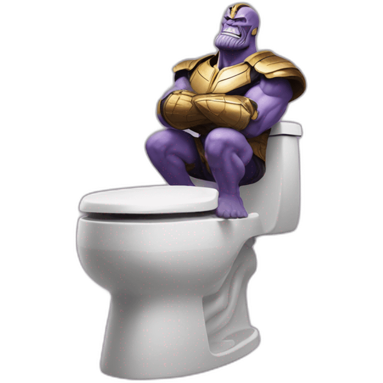 Thanos on a toilet emoji