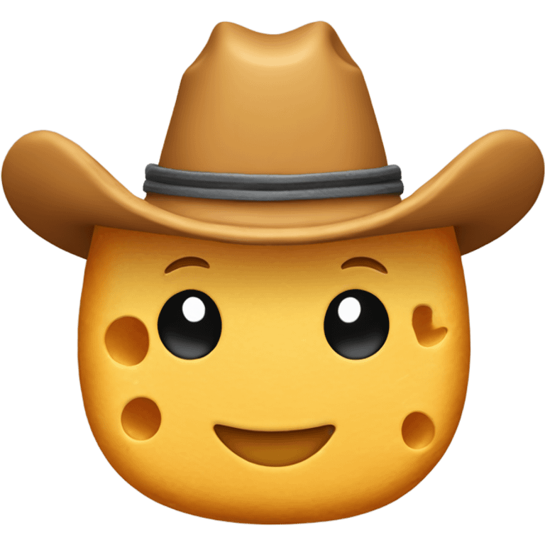 Cheese doodle with a cowboy hat emoji