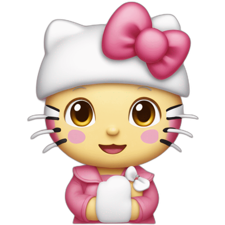 Hello kitty love emoji