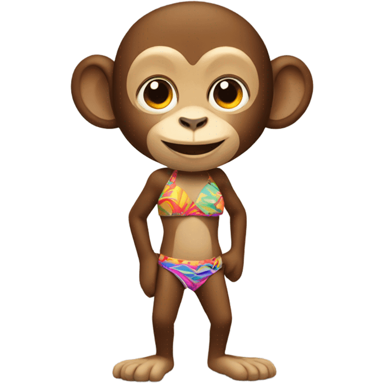 Monkey in a bikini emoji