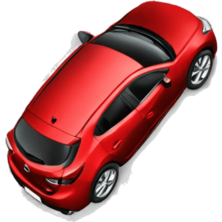 red mazda 3 hatchback emoji