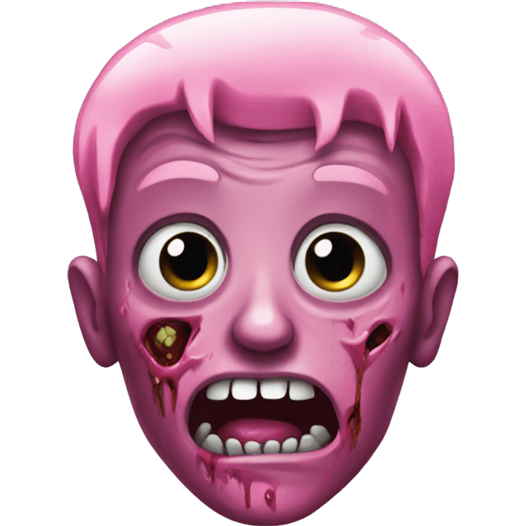 Zombie pink emoji