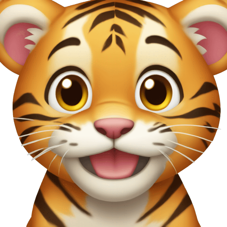 Baby tiger smiling  emoji