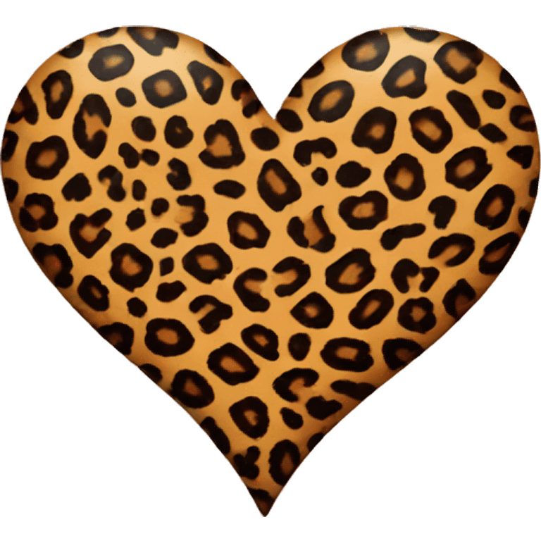 leopard print heart emoji