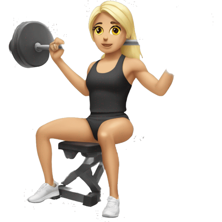 Gym girl leg press  emoji