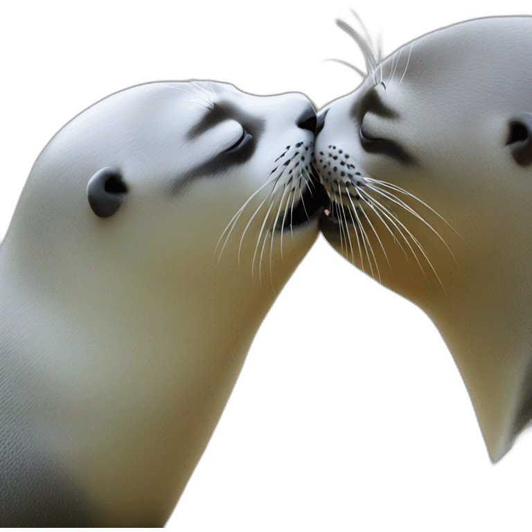 kissing seals emoji