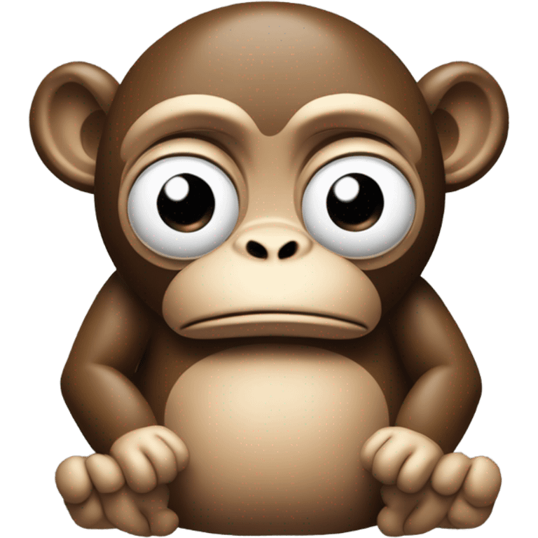 Really really really sad monkey emoji