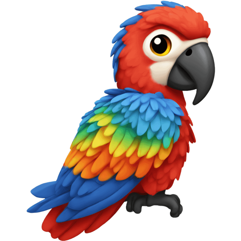 Scarlet macaw stuffed animal  emoji