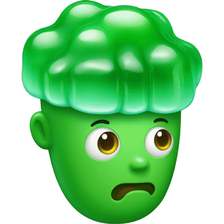 Jelly bear Green head emoji