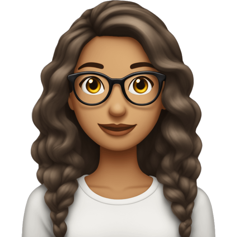 Quiero que me crees una chica cabello marrón largo hasta los hombros delgada y con lentes ten en cuenta que ella es una Travel blogger  emoji