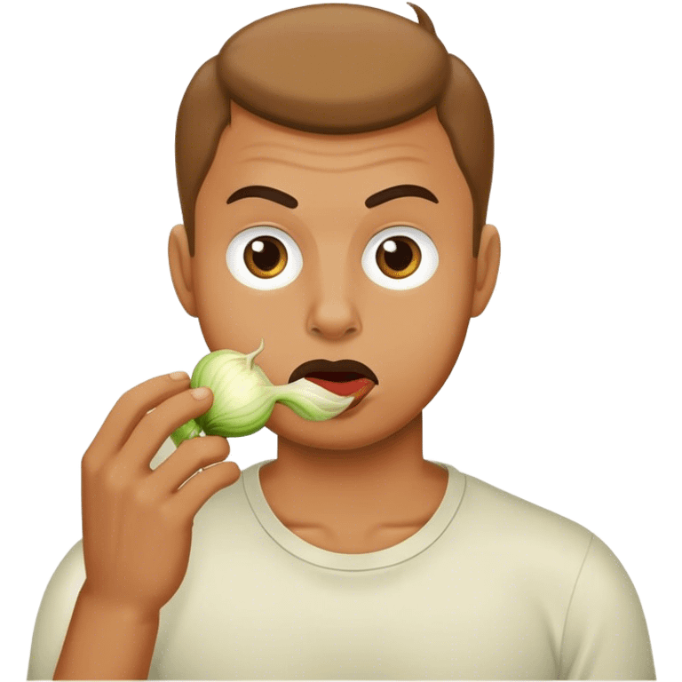 guy that stinks eating onions  emoji