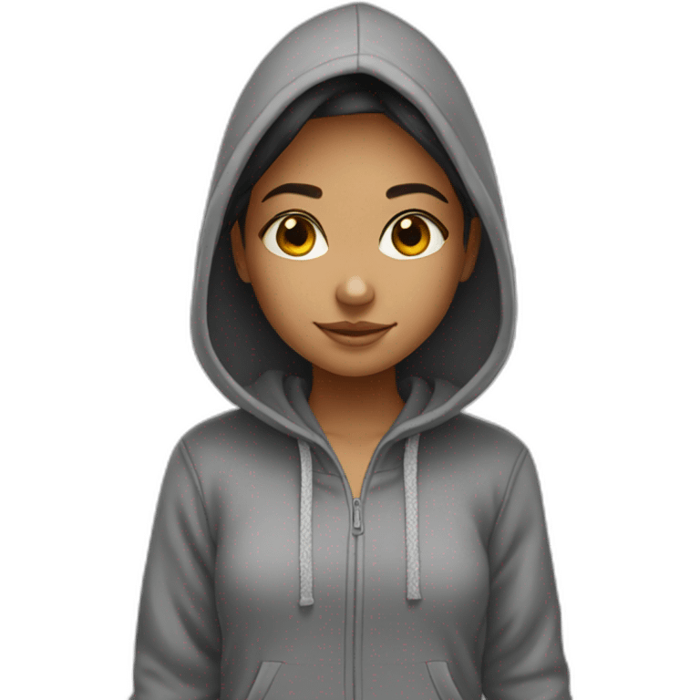 cute girl with hoodie  emoji