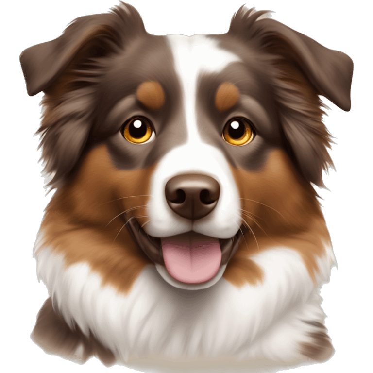 Australian sheperd brown White caramel emoji