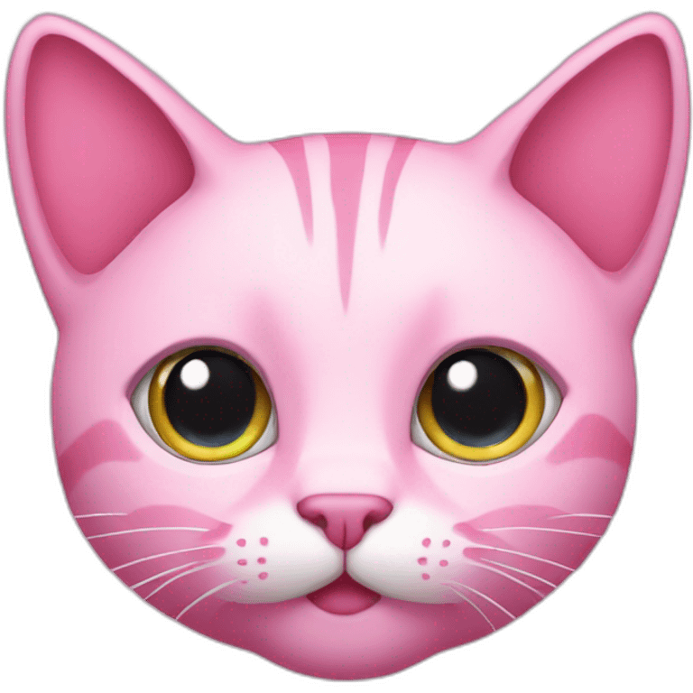 Pink cat with star in the eyes emoji