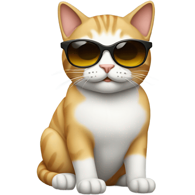 Cat with sunglasses emoji