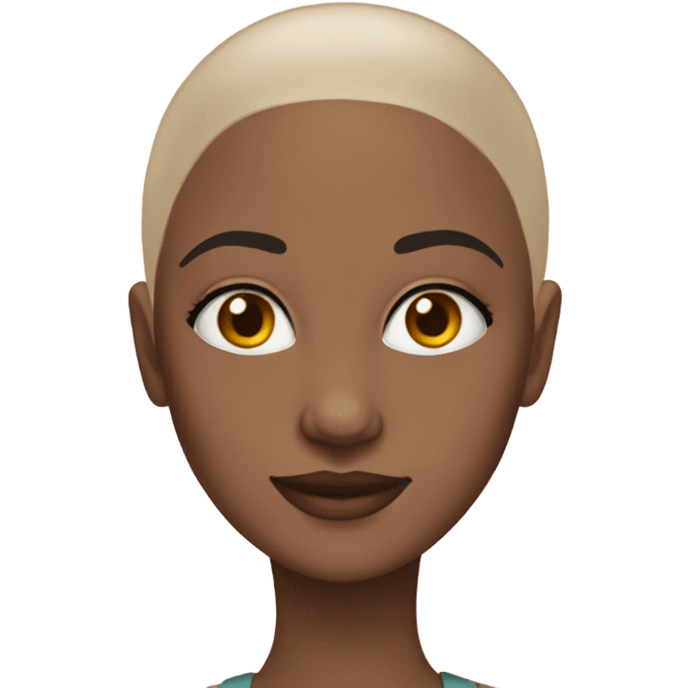 Beautiful bald girl emoji