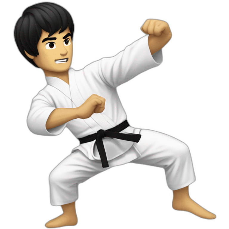 Bruce Lee haciendo hapkido emoji