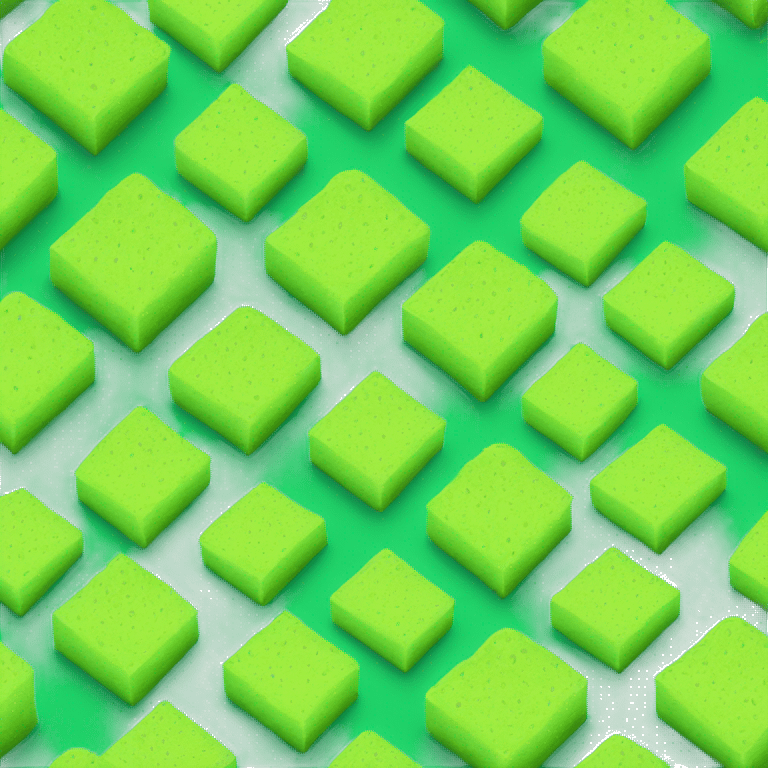 green flat square dish sponge emoji