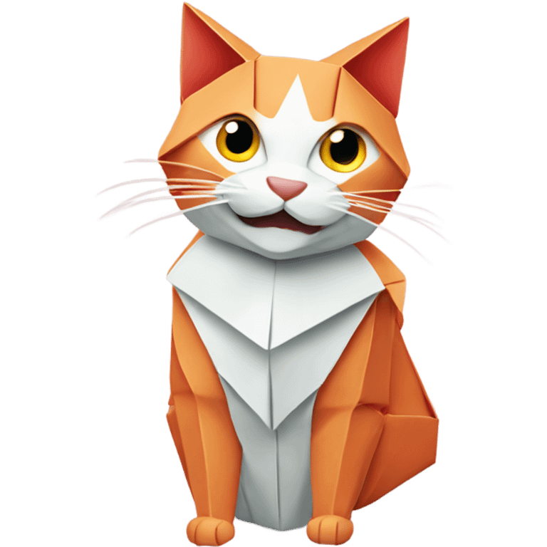 cat smiling origami saumon emoji