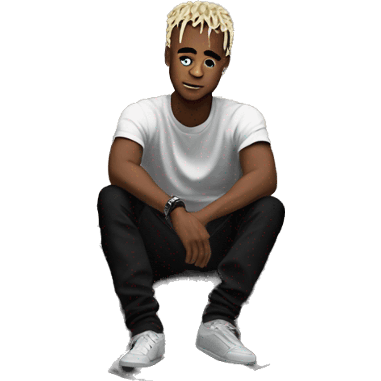 Xxxtentacion sitting on the moon emoji