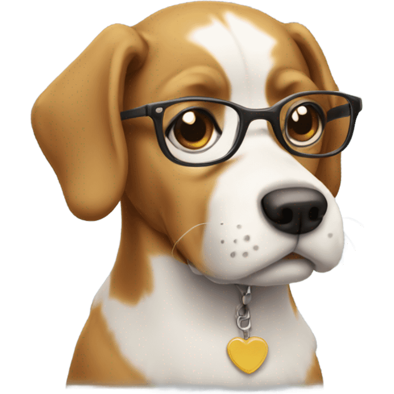 Dog with glasses emoji