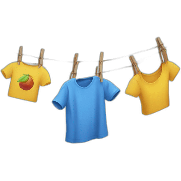 Washing line with ethereum emoji