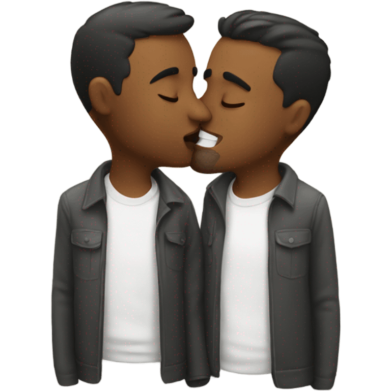 two guys kissing emoji