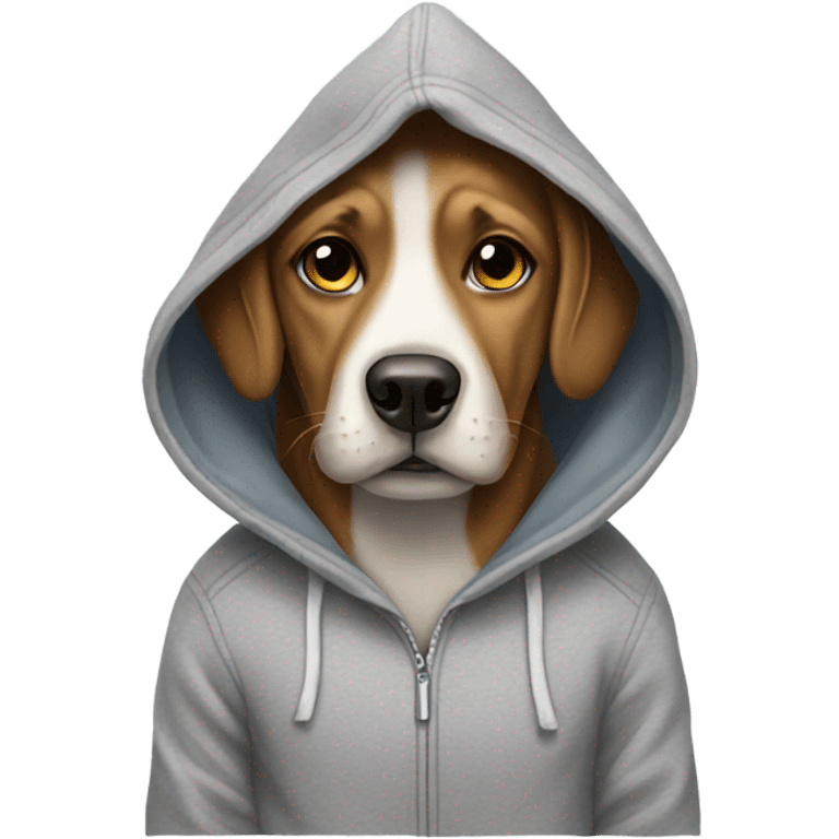 Dog wearing hoodie  emoji