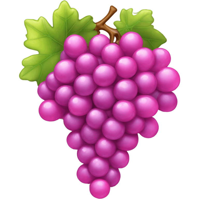 Cluster of hot pink sparkly grapes with crystals emoji