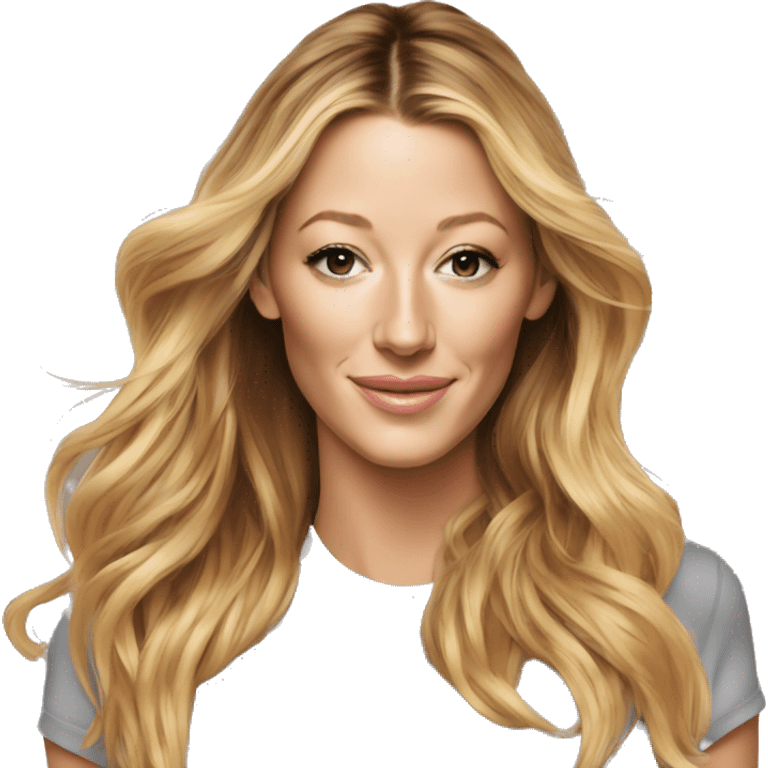 blake lively wearing tee emoji