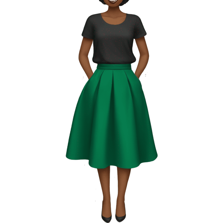 Emerald midi skirt emoji