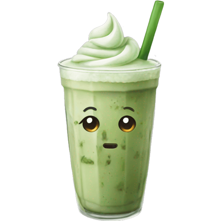 Iced matcha latte emoji