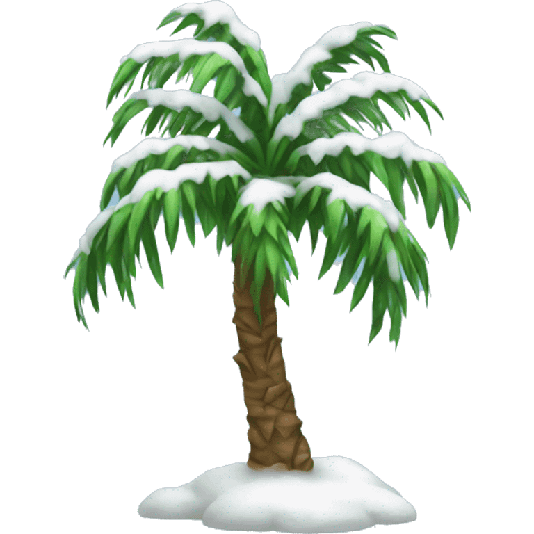 Snow Palm Tree emoji