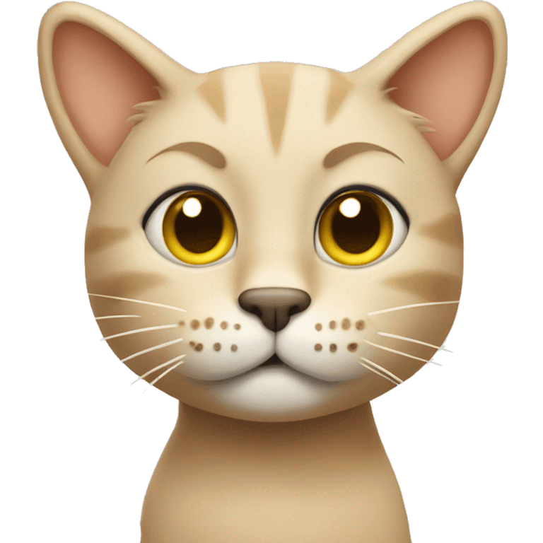 chickpea beige crazy cat emoji