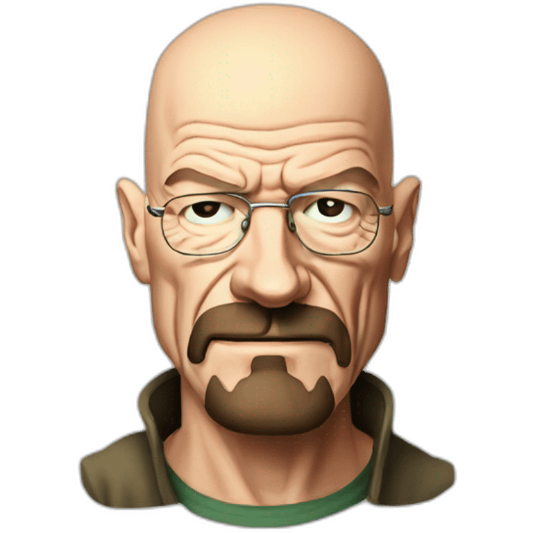 Walter white sticking his tongue out emoji