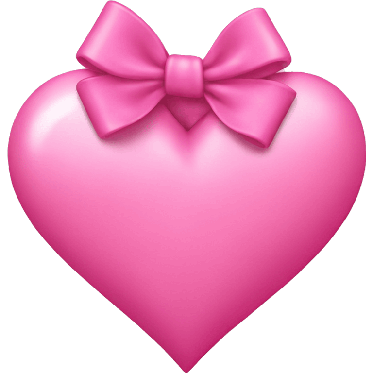 pink bow on a pink heart  emoji