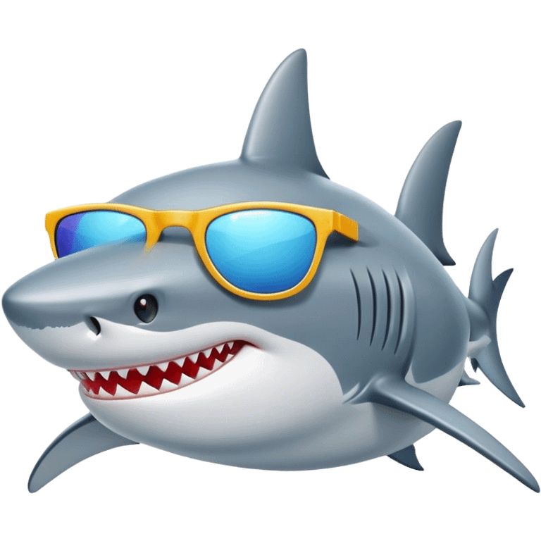 shark with sunglasses emoji