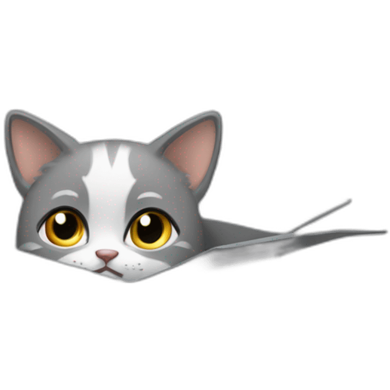 Grey cata in a box emoji