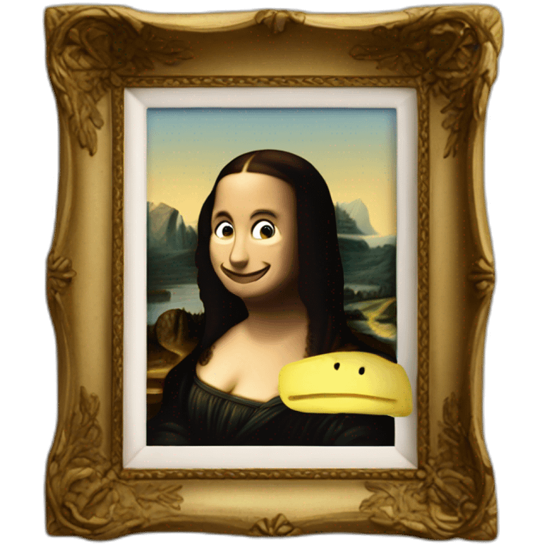 Mona Lisa with iPhone  emoji