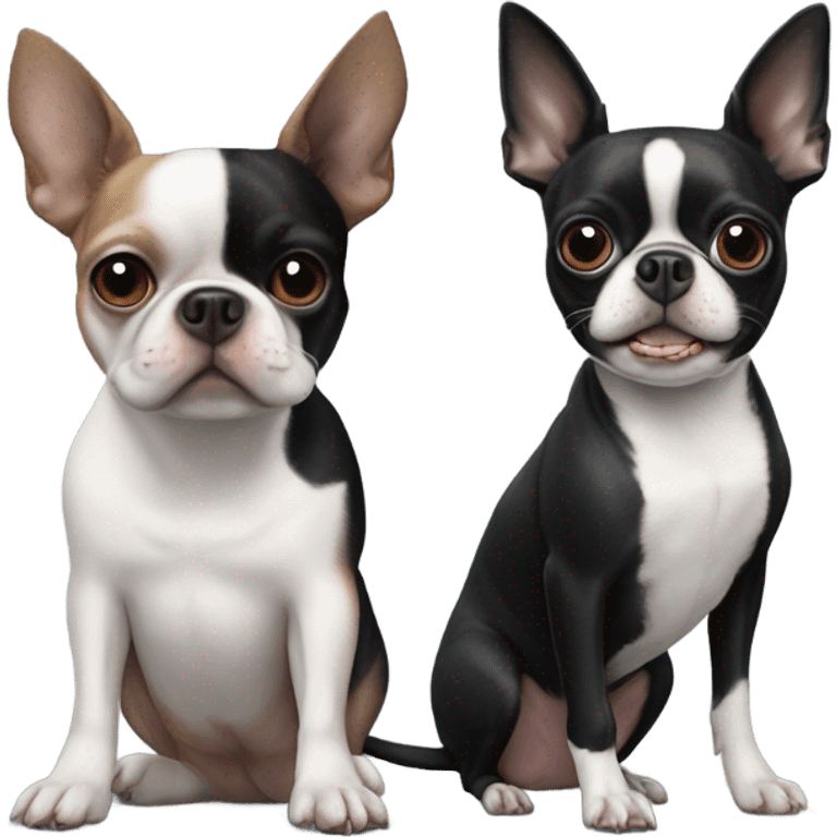 Boston terrier and chihuahua emoji