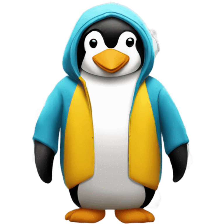 Penguins with hoodie emoji