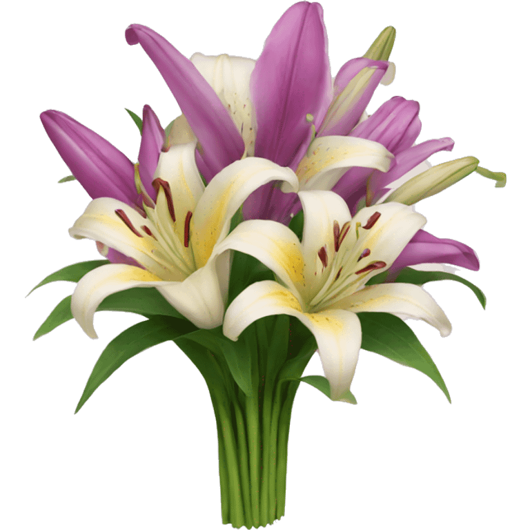 Lily flower bouquet  emoji