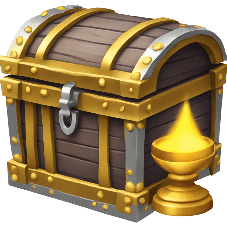 Single treasure chest shining  emoji