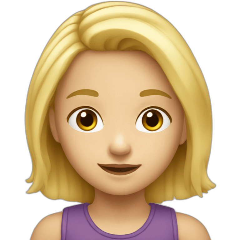 little blond girl full size emoji