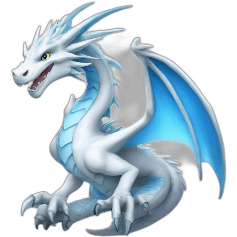 blue eyes white dragon emoji