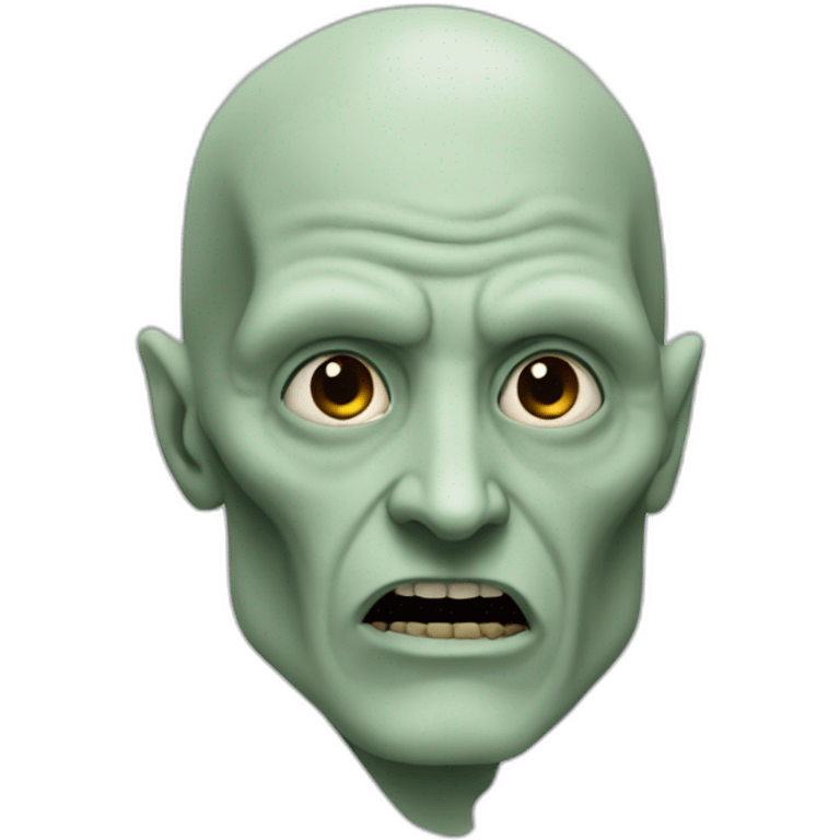 Voldemort with a nose emoji